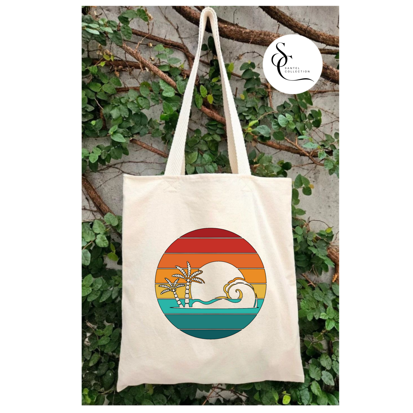 Tropical Beach Sunset Tote Bag