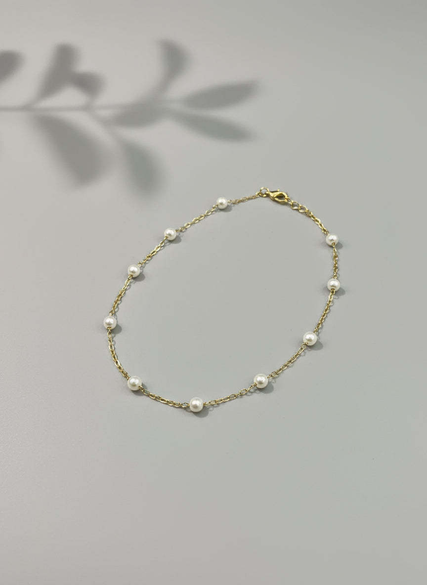 Tobillera de perlas