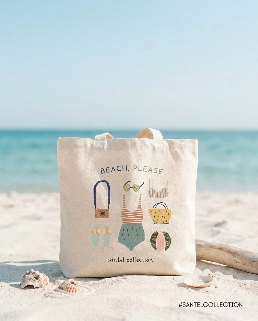 Tote bag Beach please