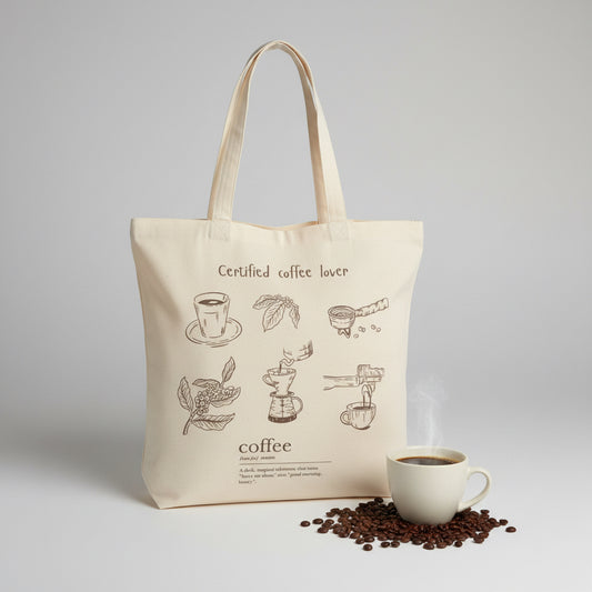 Amante al café Tote bag