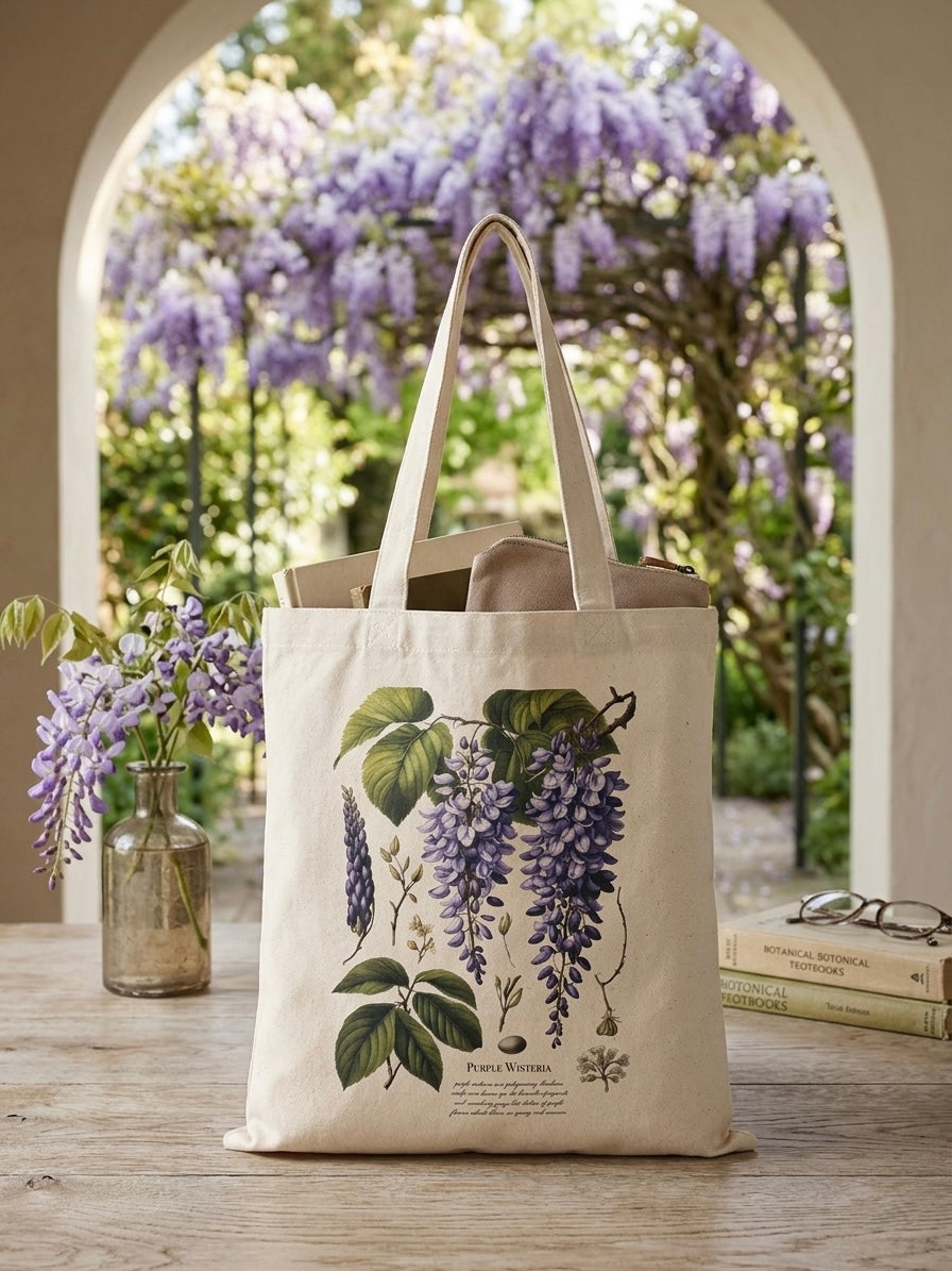 Purple Wisteria Tote Bag