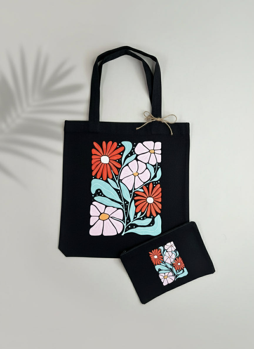 Set floral negro