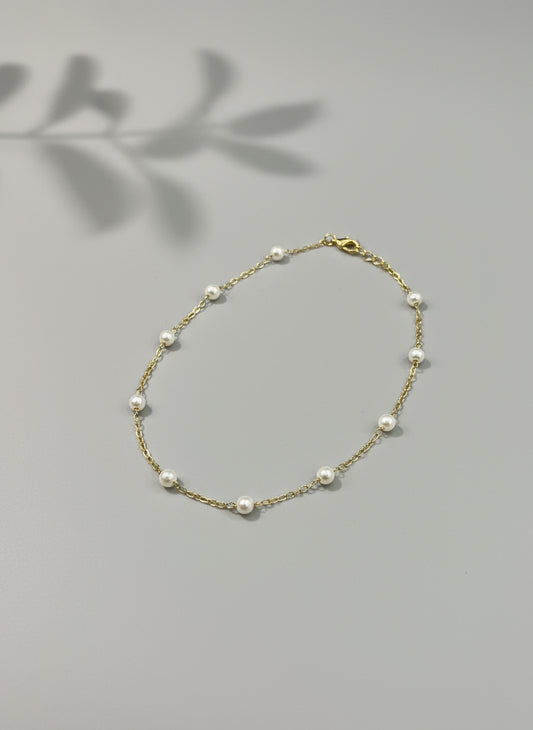 Tobillera de perlas